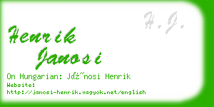 henrik janosi business card